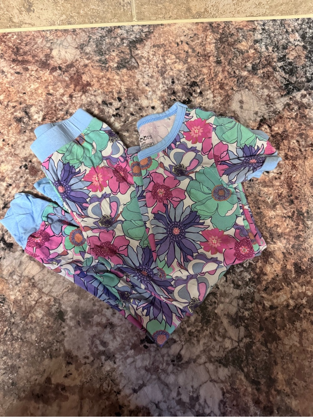 Scoots Bamboo Pajamas Floral 2T/3T Two Piece Set